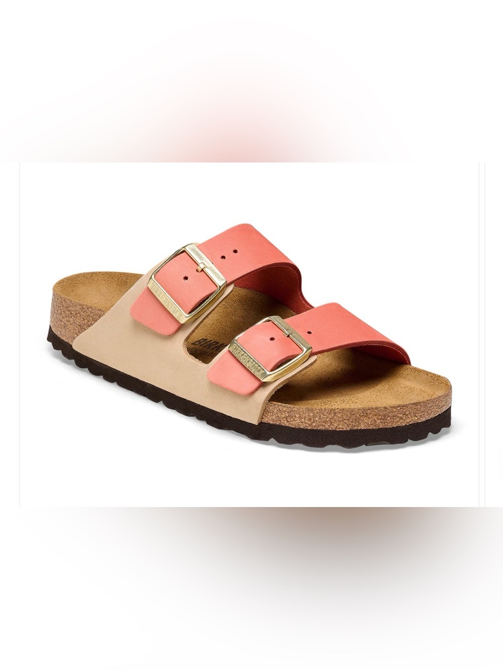 Birkenstock Arizona Nubuck Mars Red Sandcastle narrow